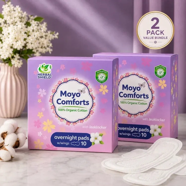 2 Pack Overnight Pads - 100% Organic Cotton