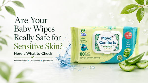Moyo Comforts Sensitive Baby Wipes for babies with sensitive skin