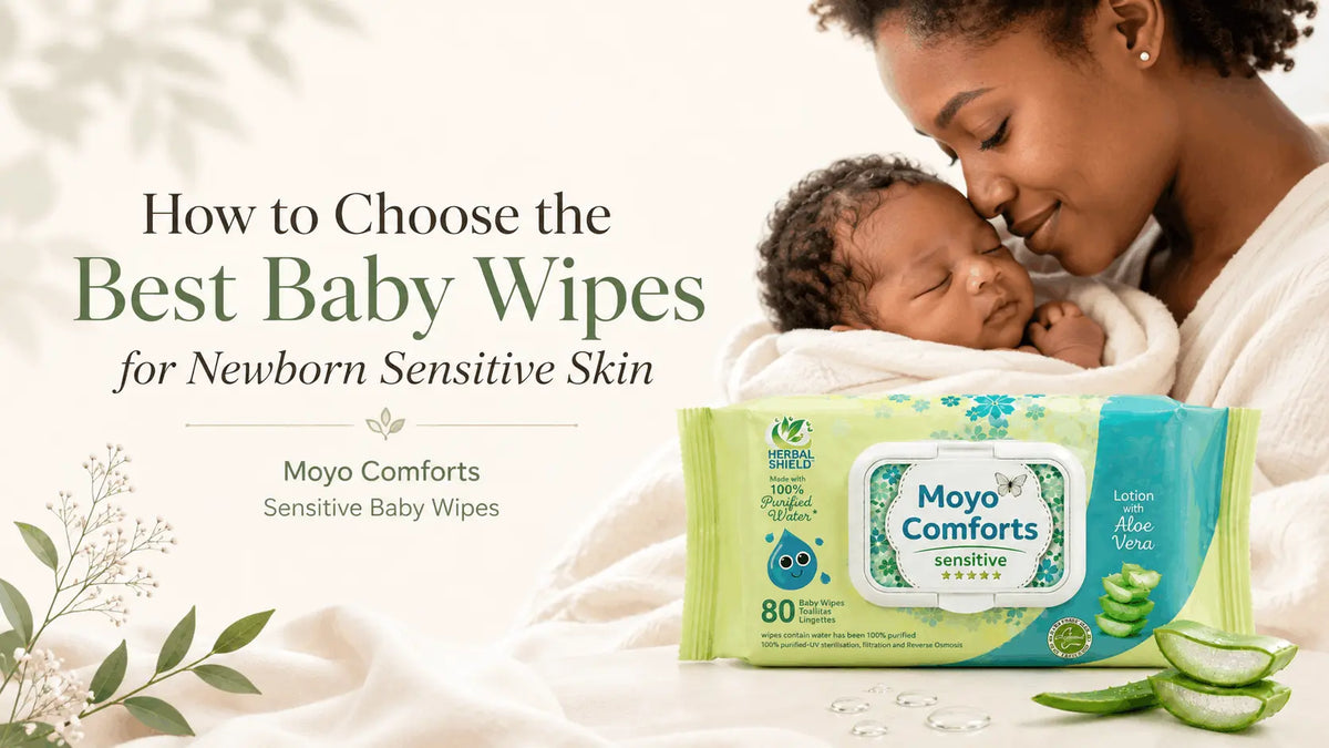 Moyo Comforts Sensitive Baby Wipes for newborn sensitive skin in Kenya