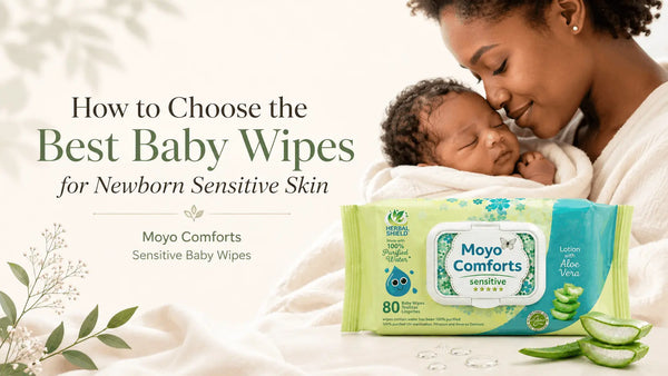 Moyo Comforts Sensitive Baby Wipes for newborn sensitive skin in Kenya