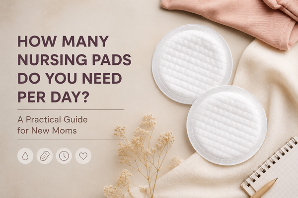 Moyo Comforts organic disposable nursing pads with 30 pads per pack for breastfeeding mothers in Kenya.