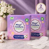 2 Pack Overnight Pads - 100% Organic Cotton