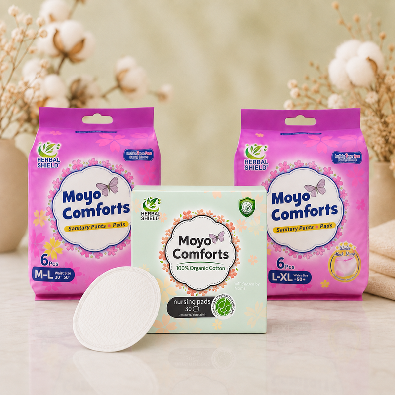 2 Packs Sanitary Pants + 1 Pack Nursing Pads