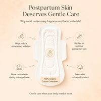 Moyo Comforts maternity pad design with extended coverage and wings for postpartum protection in Kenya