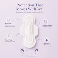 Regular pad vs Moyo Comforts overnight pad comparison with extended coverage and organic cotton comfort in Kenya
